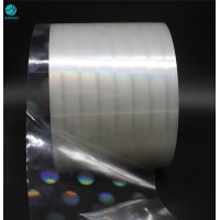 Transparent Anti - Fake BOPP Holographic Sealing Film Laser Shining For cigarette Boxes Packed