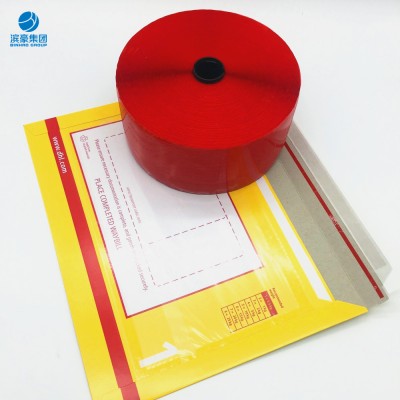 5mm Red Self Adhesive Cigarette Packaging Tear Tape Easy Open Express Envelope Box